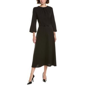 Pascale La Mode Womens Premium Midi Dress, Black